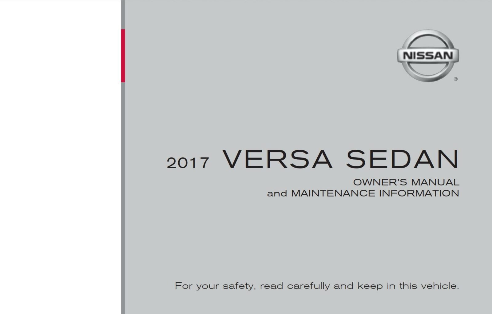 Nissan Versa 2017 Owner's Manual – PDF Download