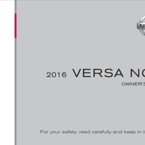 Nissan Versa Note 2016 Owner's Manual