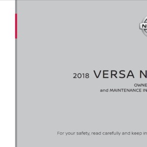 Nissan Versa Note 2018 Owner's Manual