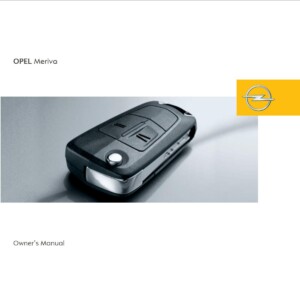 Opel Meriva 2010 Owner's Manual