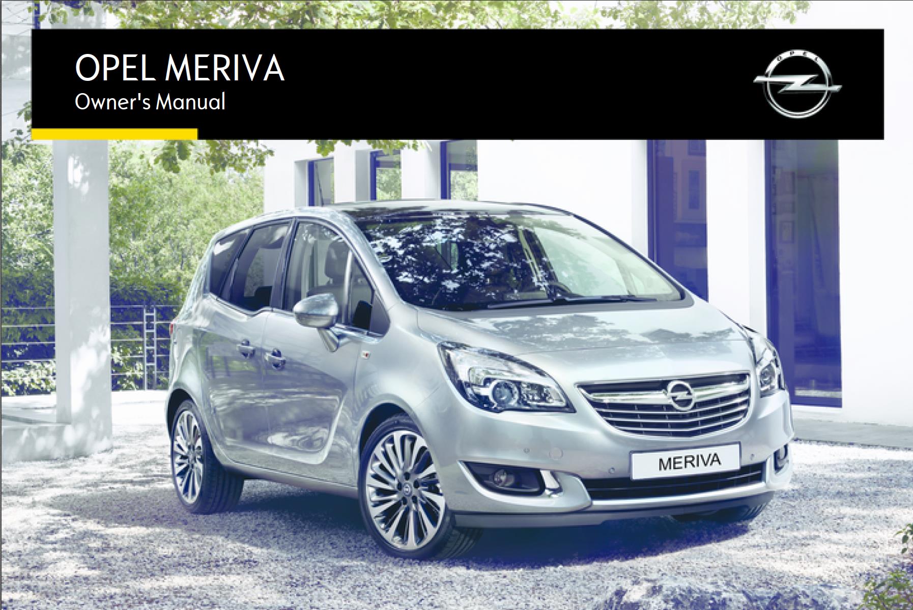Opel Meriva 2016 Owner's Manual