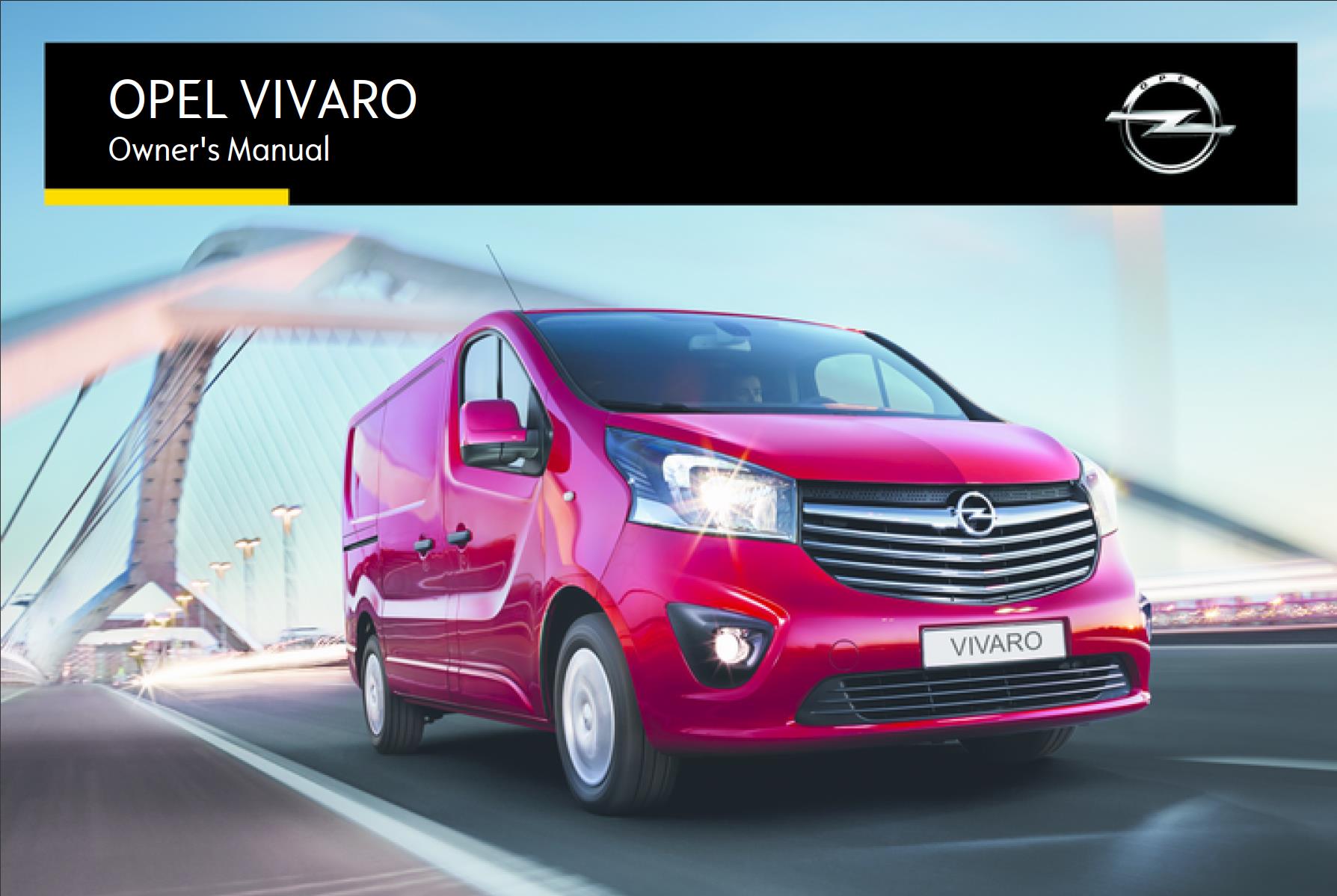 Opel Vivaro 2016 Owner's Manual