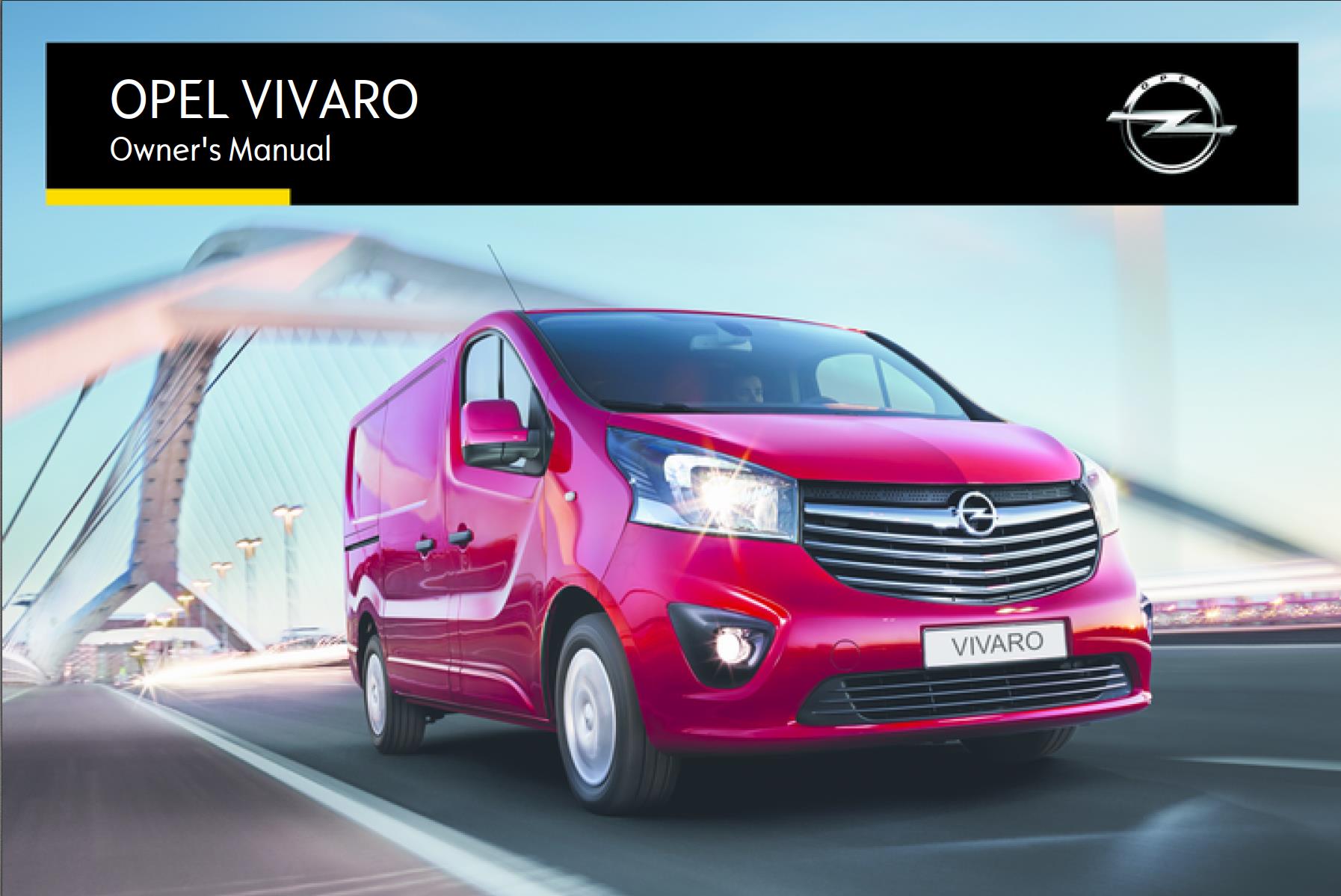 Opel Vivaro 2017 Owner's Manual