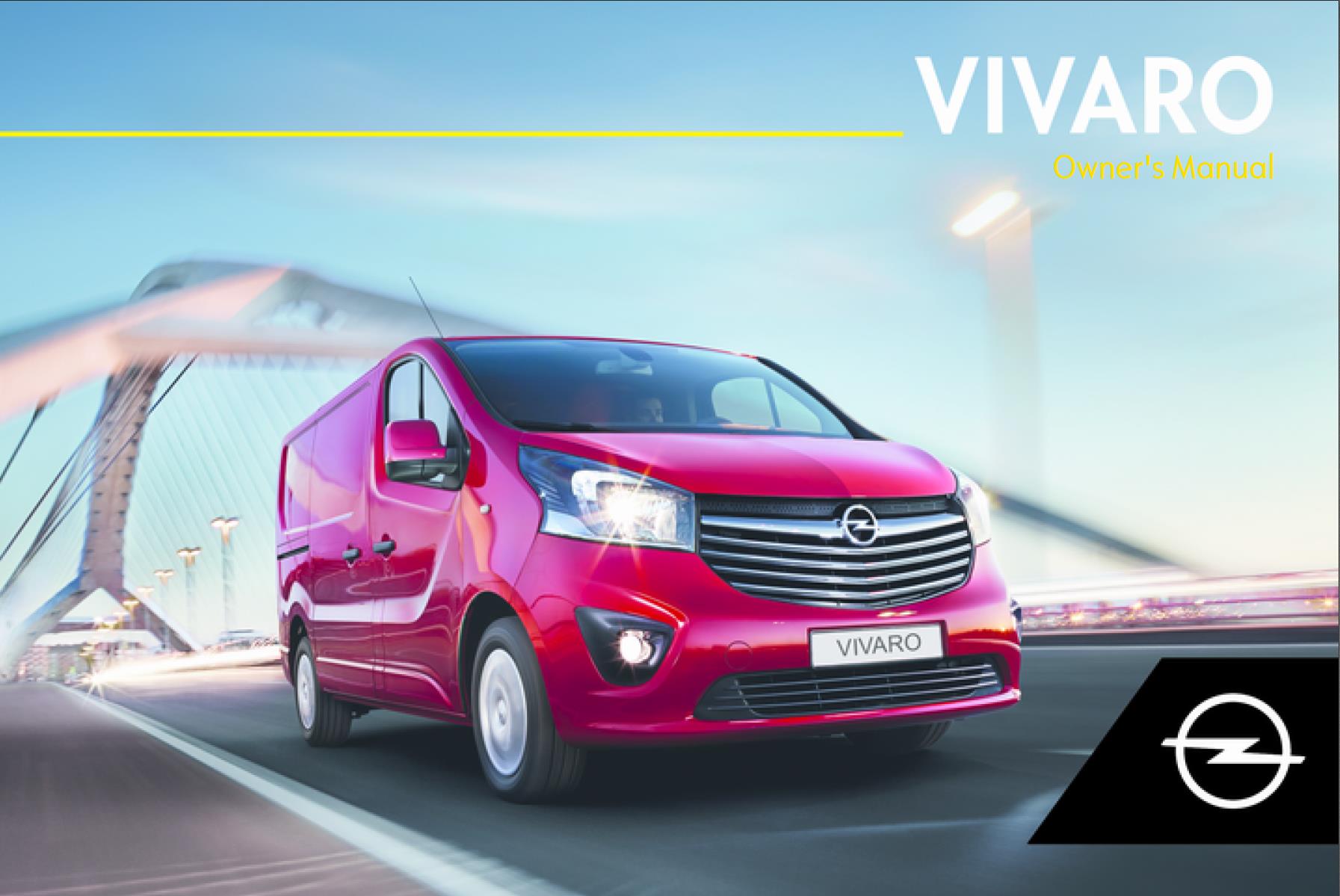 Opel Vivaro 2018 Owner's Manual