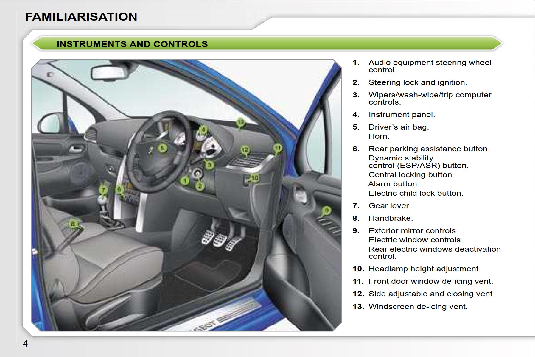 Peugeot 207 2005 Owner's Manual