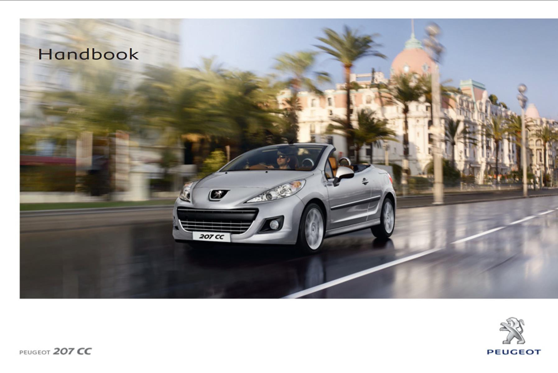 Peugeot 207 CC 2011 Owner's Manual