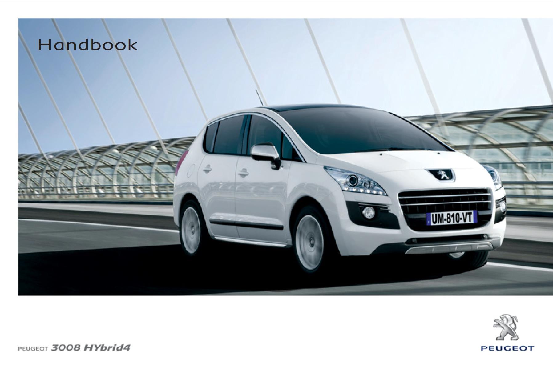 Peugeot 3008 Hybrid 4 2012 Owner's Manual
