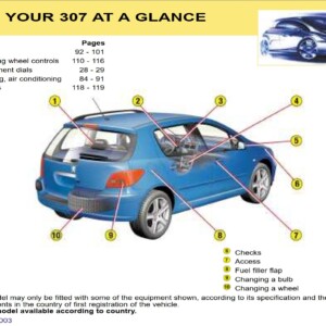 Peugeot 307 Break Dag 2003 Owner's Manual
