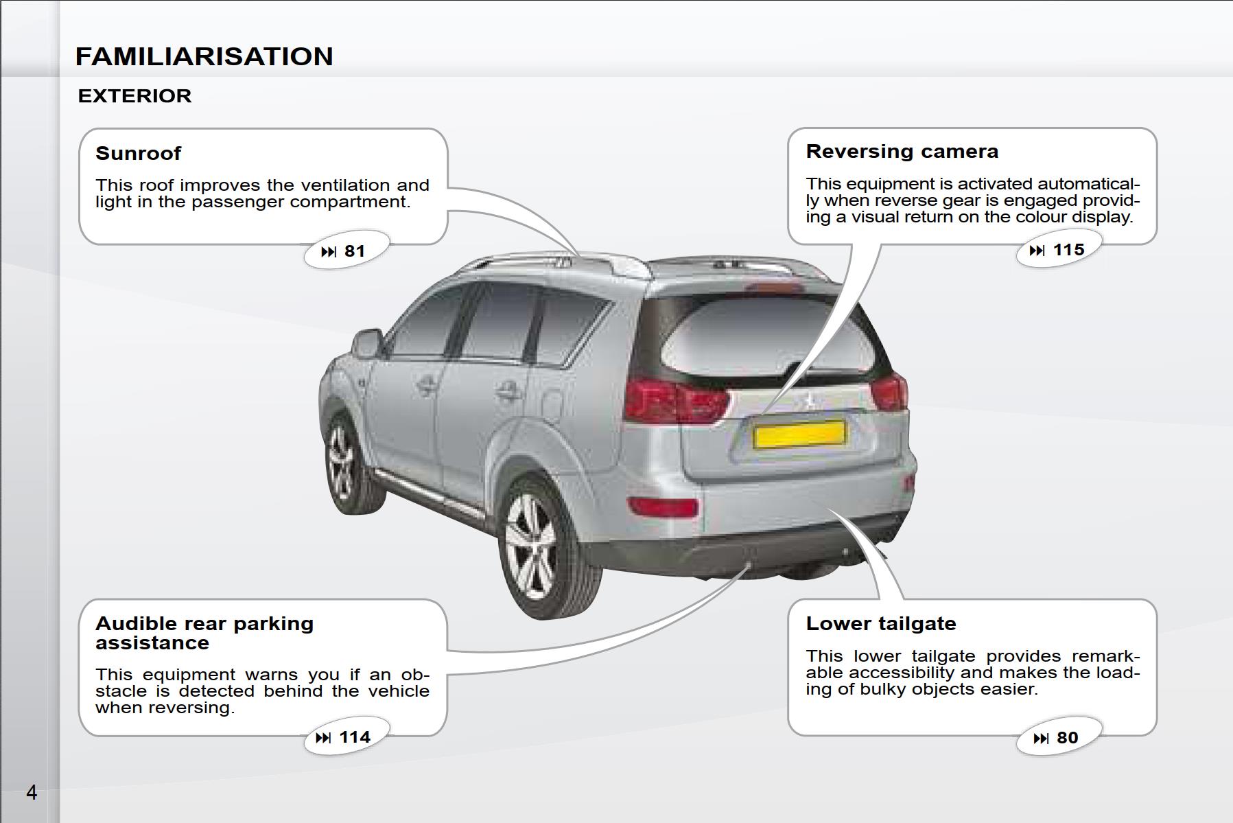 Peugeot 4007 2007 Owner's Manual