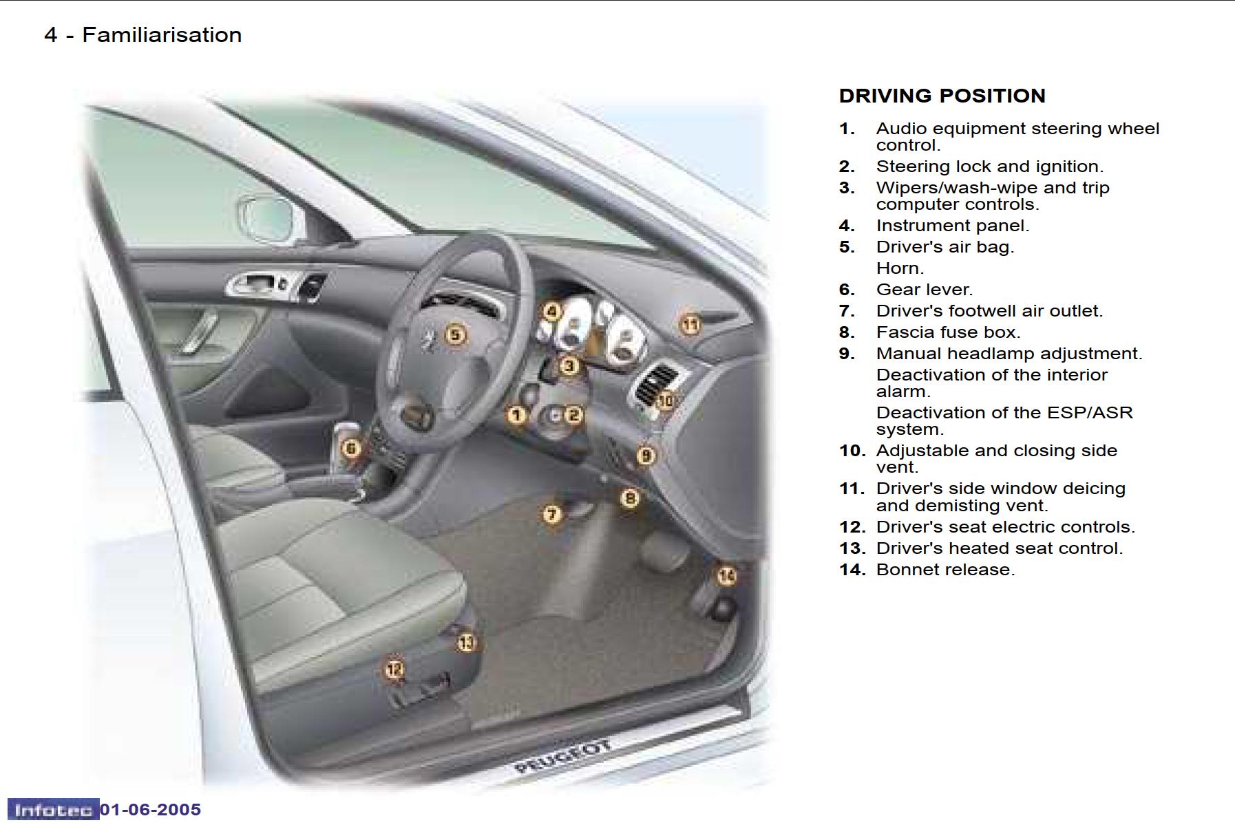 Peugeot 607 2005 Owner's Manual