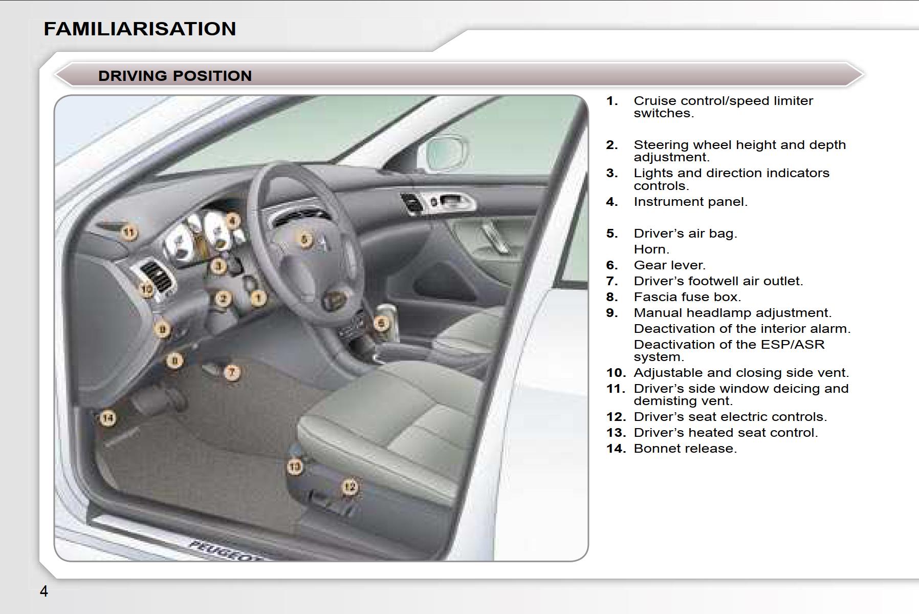 Peugeot 607 Dag 2006 Owner's Manual