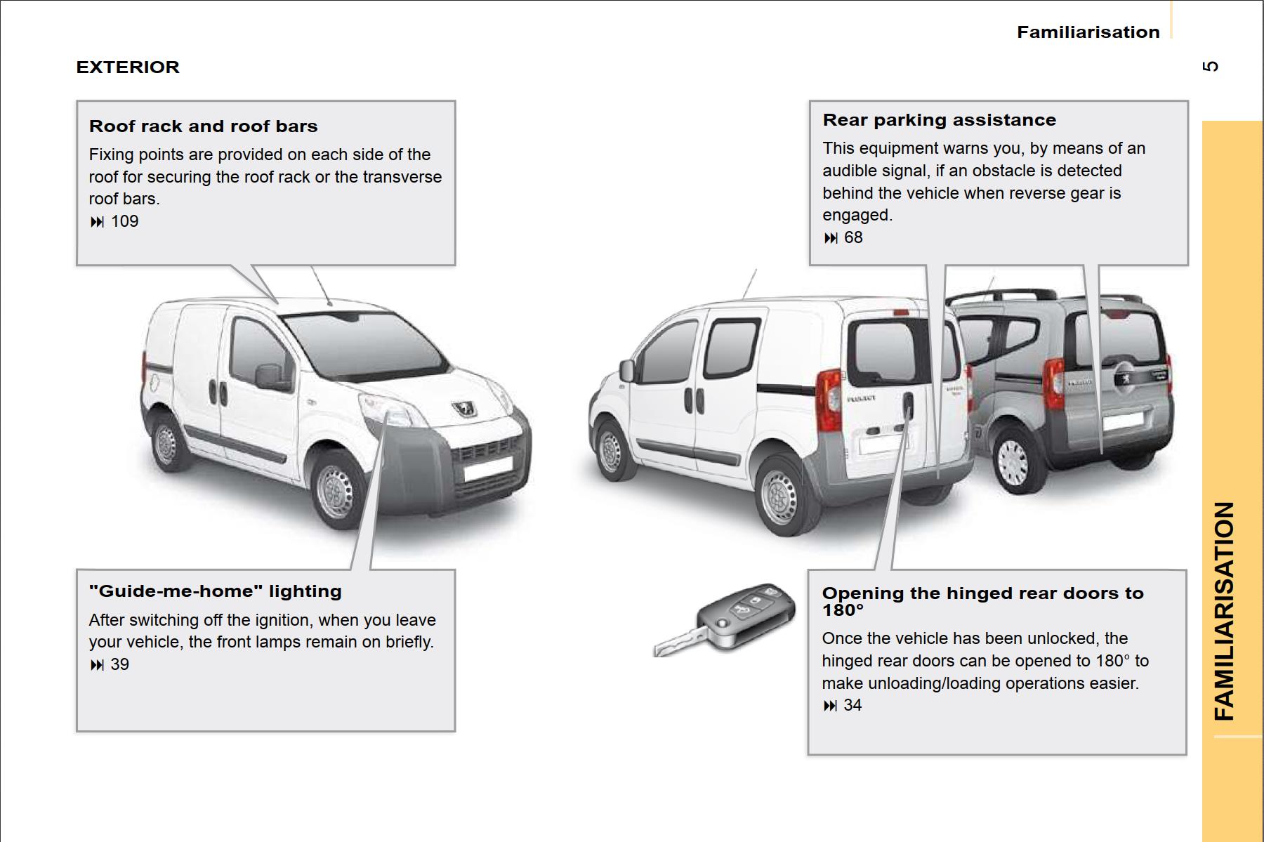 Peugeot Bipper 2009 Owner's Manual