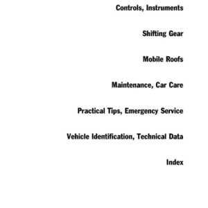 Porsche Carrera 2003 Owner’s Manual