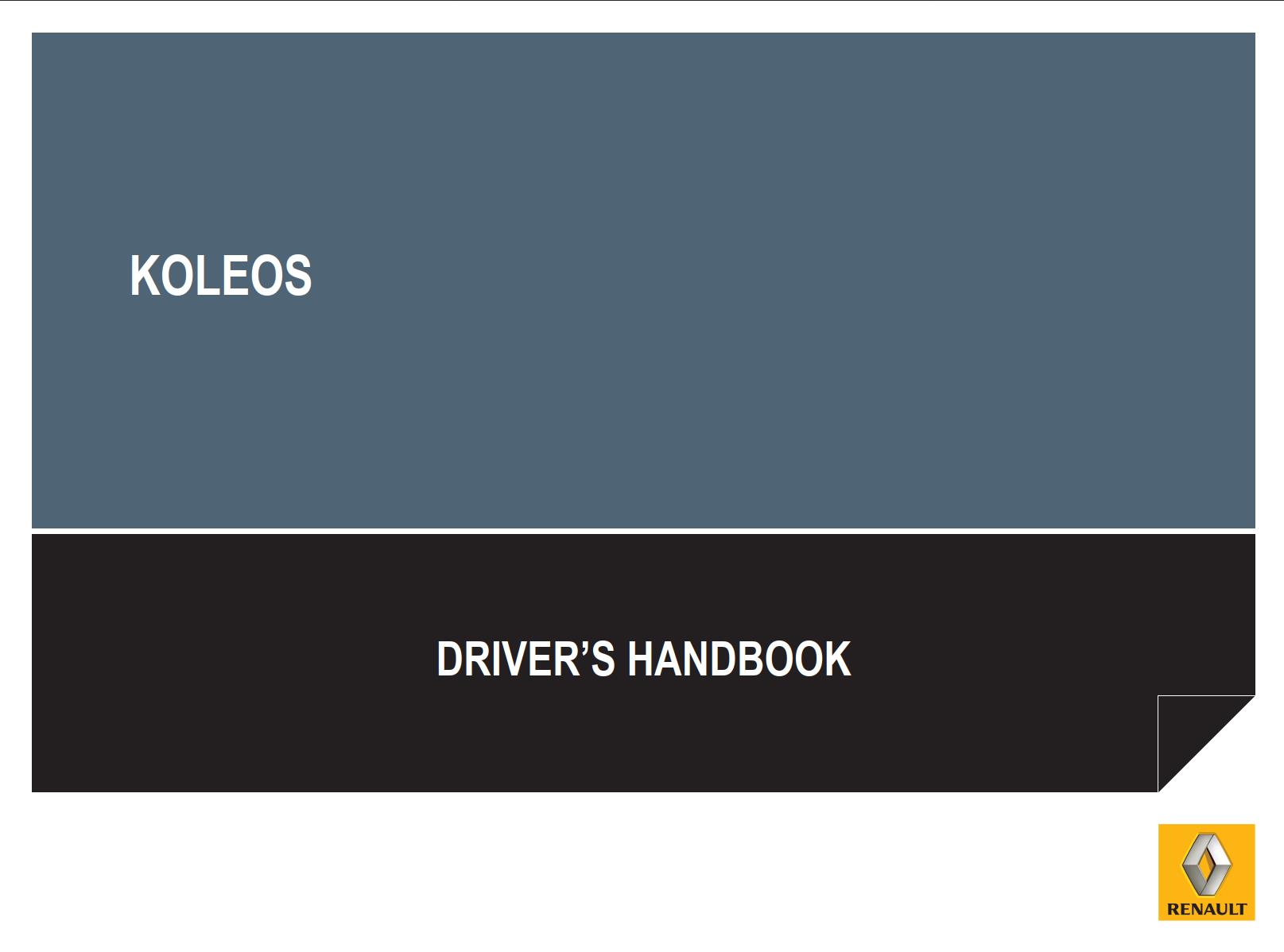 Renault Koleos 2012 Owner's Manual