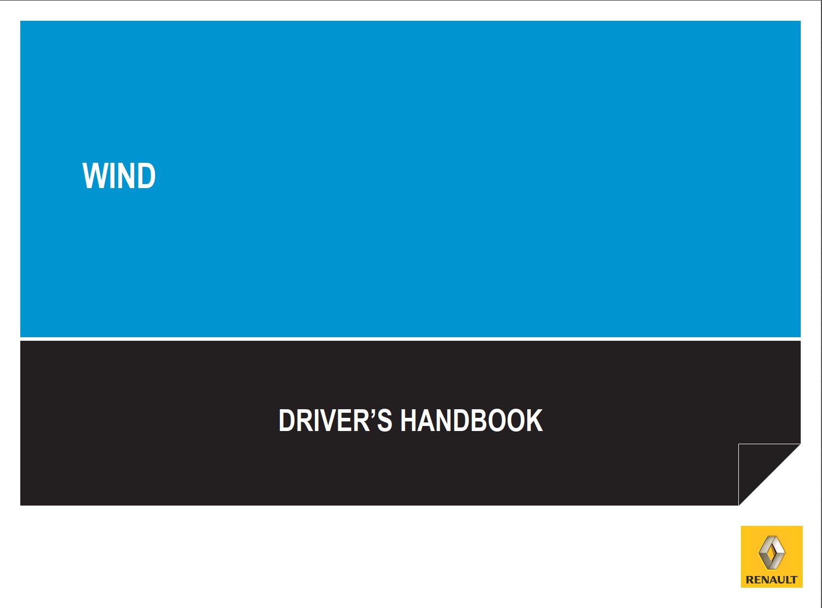 Renault Wind Roadster 2012 Owner's Manual