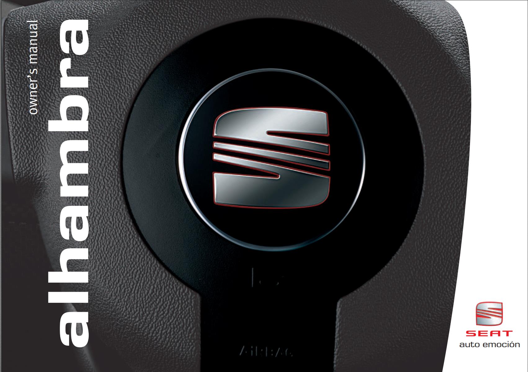 Seat Alhambra 2005 Owner's Manual