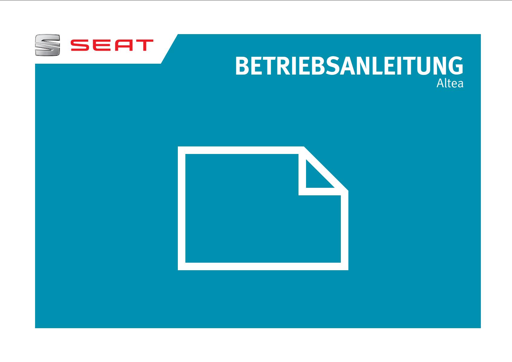 Seat Altea Freetrack 2015 Owner's Manual