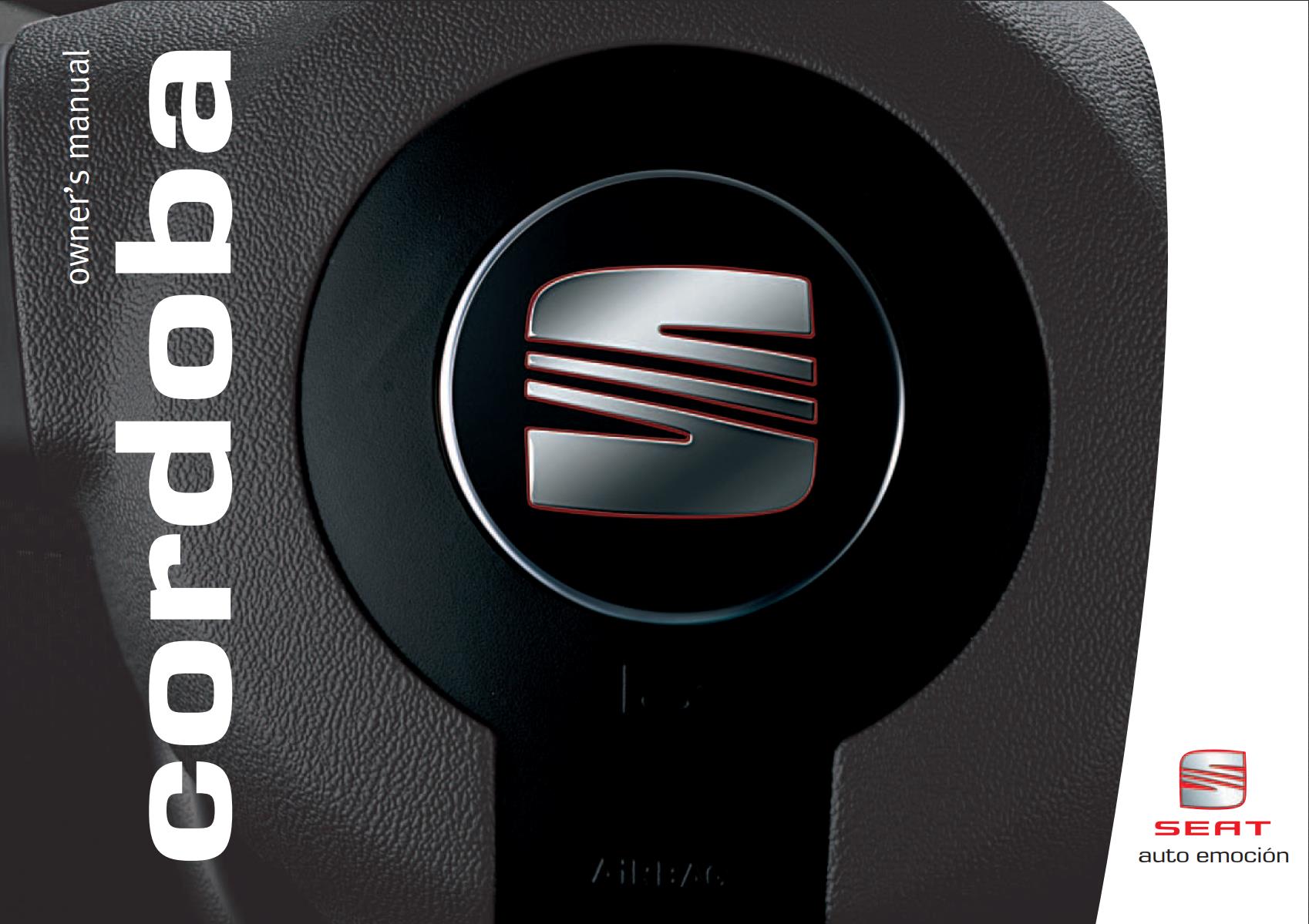 Seat Cordoba 2005 Owner's Manual