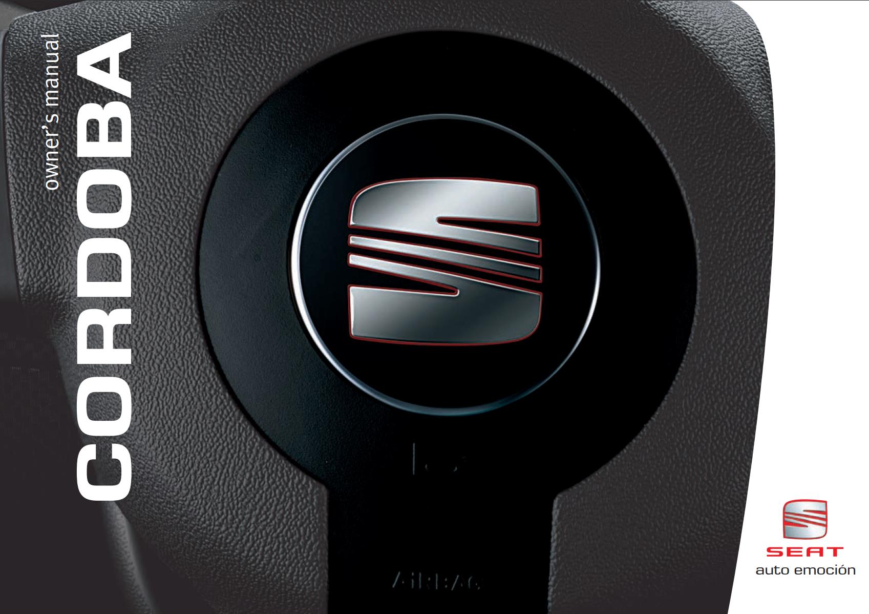 Seat Cordoba 2008 Owner's Manual