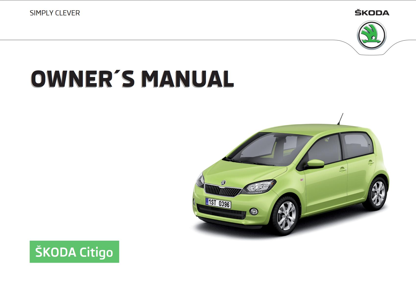 Skoda Citigo 2017 Owner's Manual
