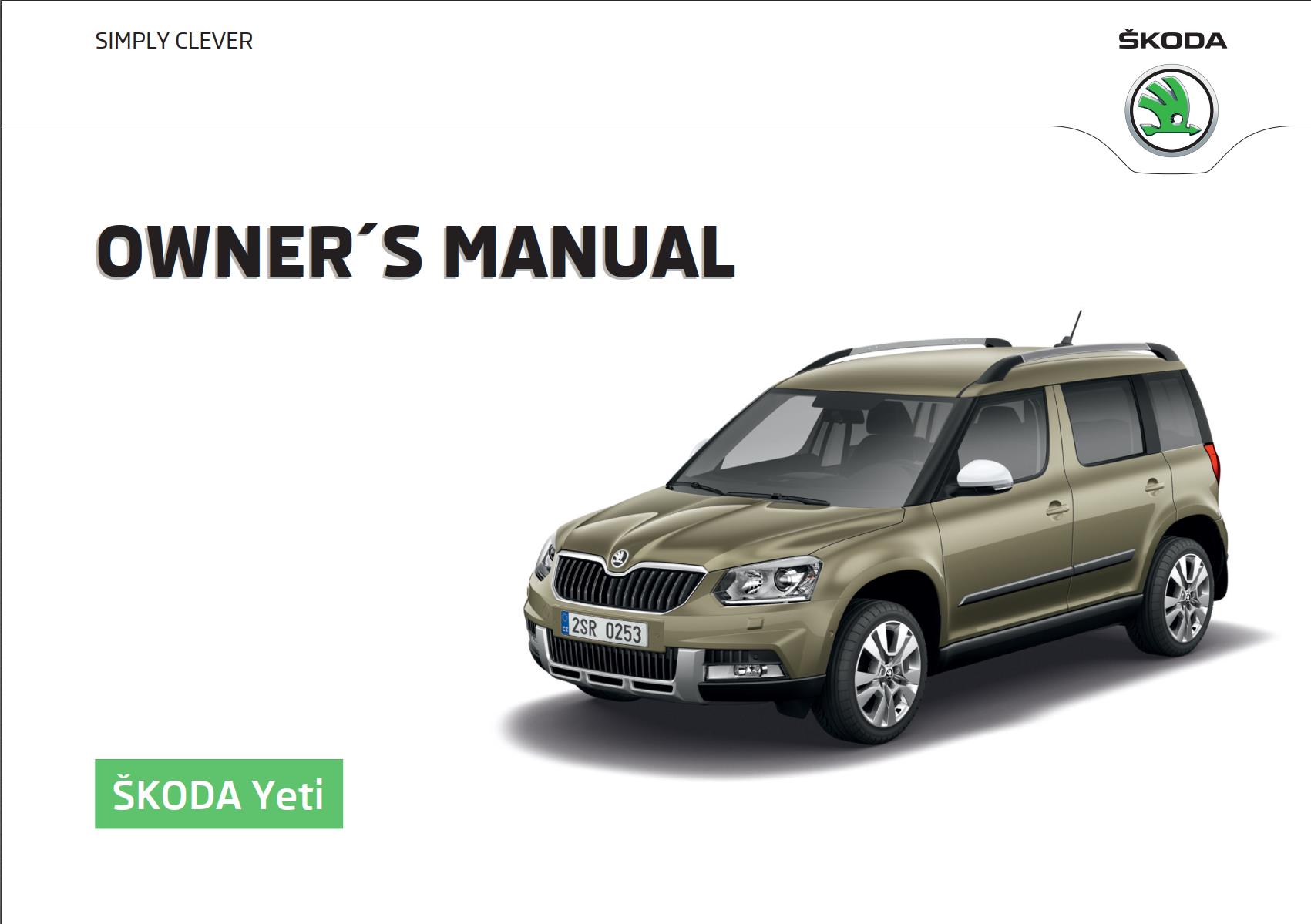 Skoda Yeti 2017 Owner's Manual
