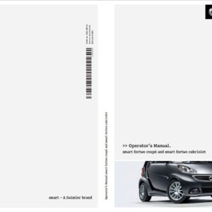 Smart Fortwo Coupe Cabriolet 2015 Owner's Manual
