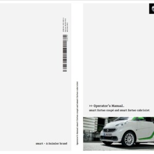 Smart Fortwo Coupe Cabriolet electric drive 2013 Owner's Manual