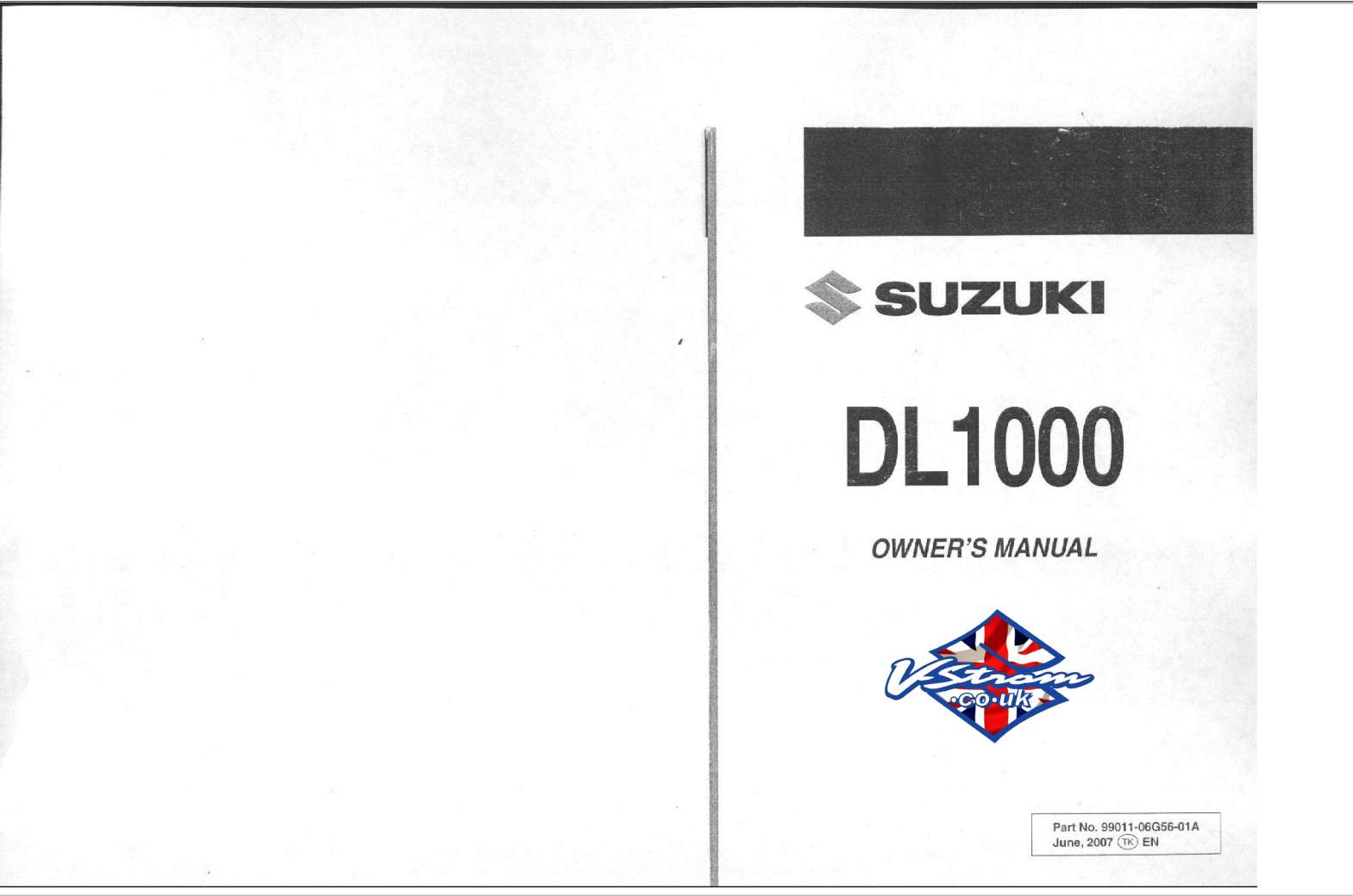 Suzuki DL1000 2007 Owner's Manual