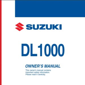 Suzuki DL1000 2008 Owner's Manual