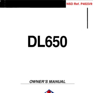 Suzuki DL650 2003 Owner's Manual