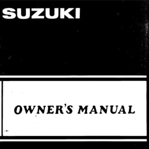 Suzuki GS750 T 1982 Owner's Manual