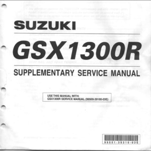 Suzuki GSX 1300 R 2001 Owner's Manual