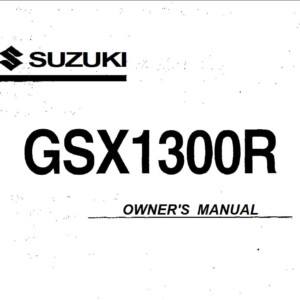 Suzuki GSX 1300 R Owner's Manual