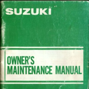 Suzuki PE175 1982 Owner's Manual