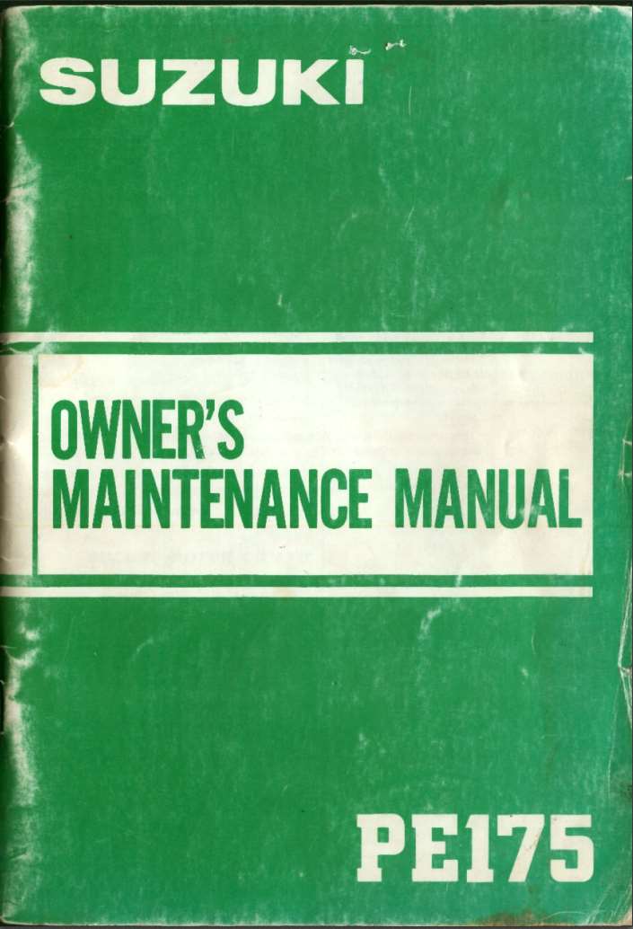 Suzuki PE175 1982 Owner’s Manual PDF for FREE