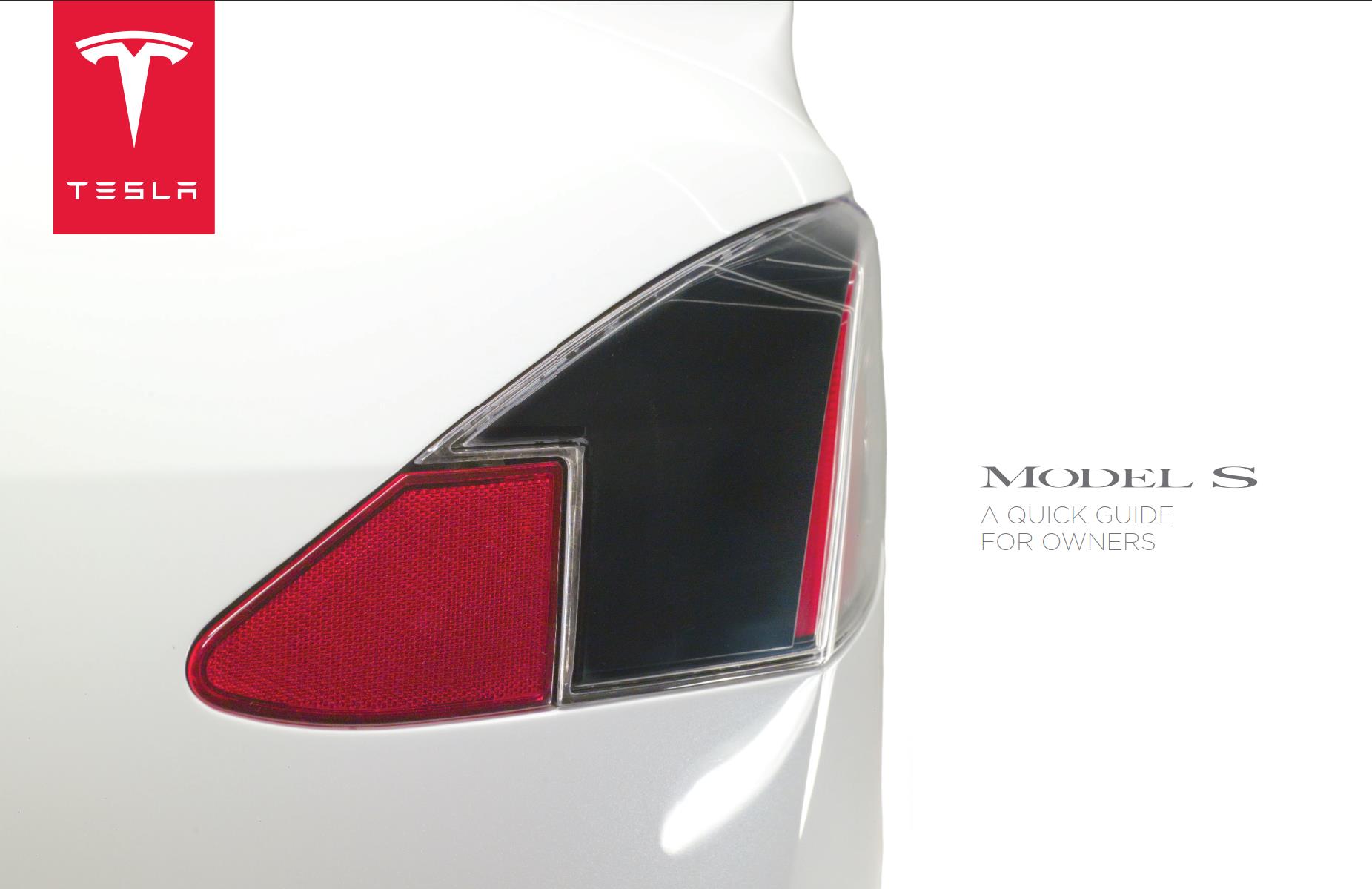 Tesla Model S Quick Guide for owners