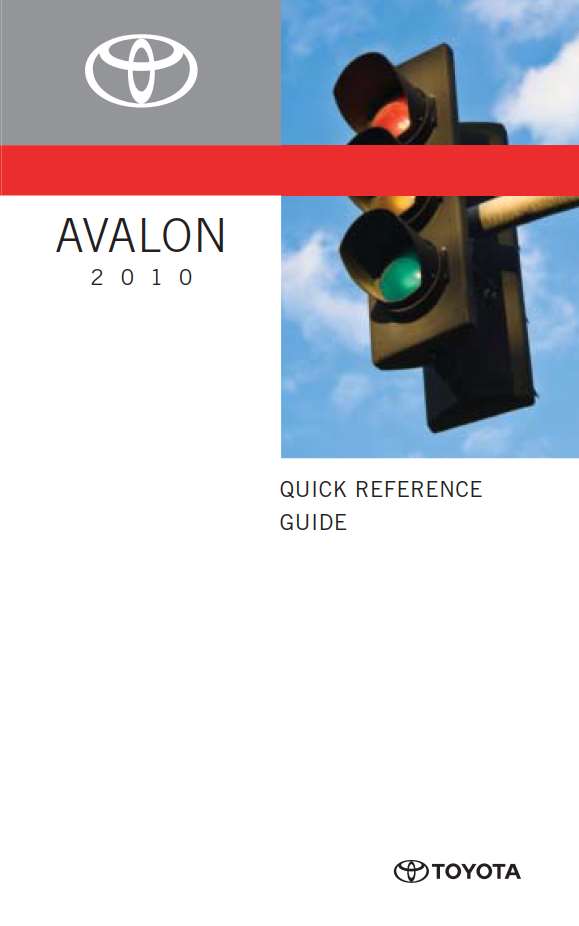 Toyota Avalon 2010 Owner's Manual