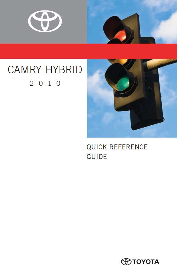 Toyota Camry Hv 2010 Owner's Manual