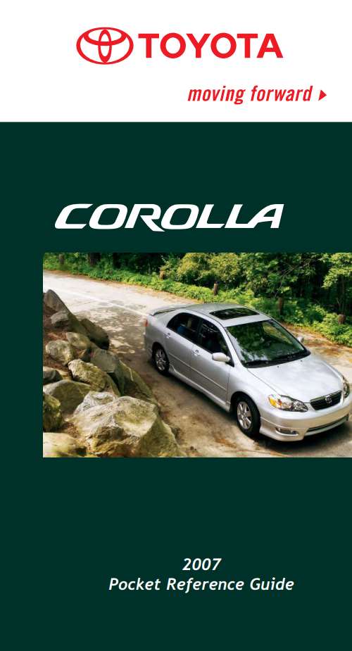 Toyota Corolla 2007 Owner's Manual
