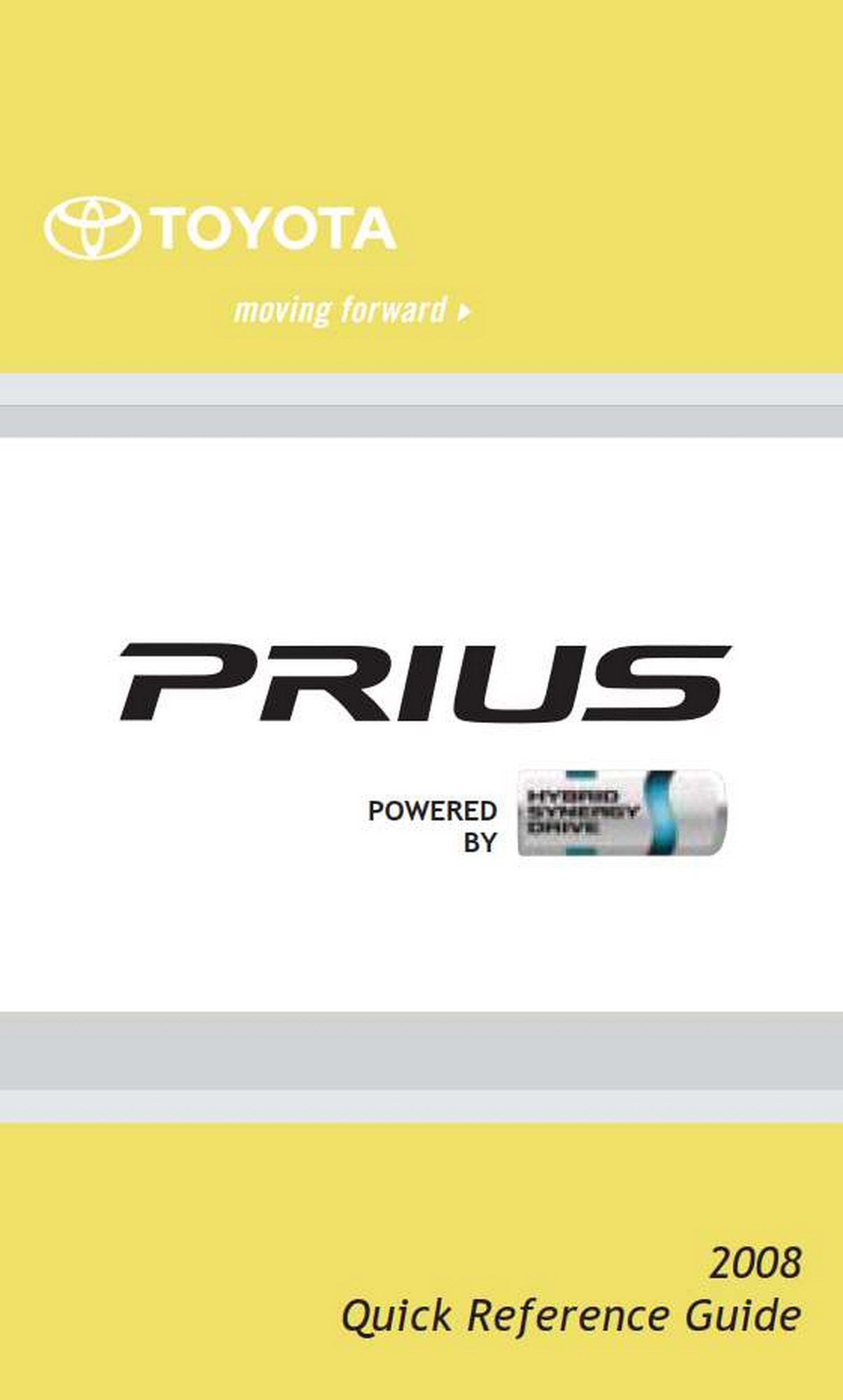 Toyota Prius 2008 Owner's Manual – PDF Download