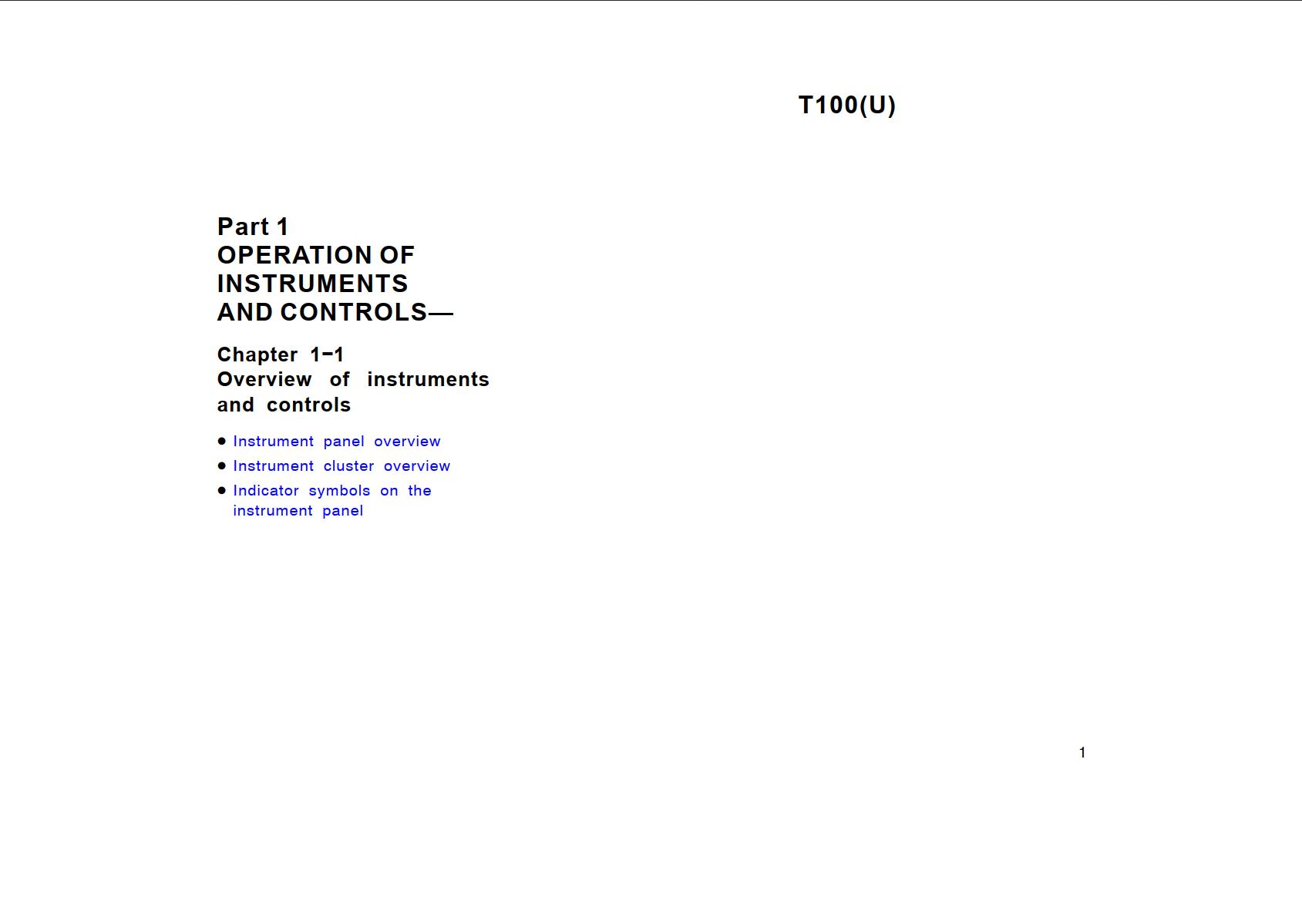 Toyota T100 Owner's Manual