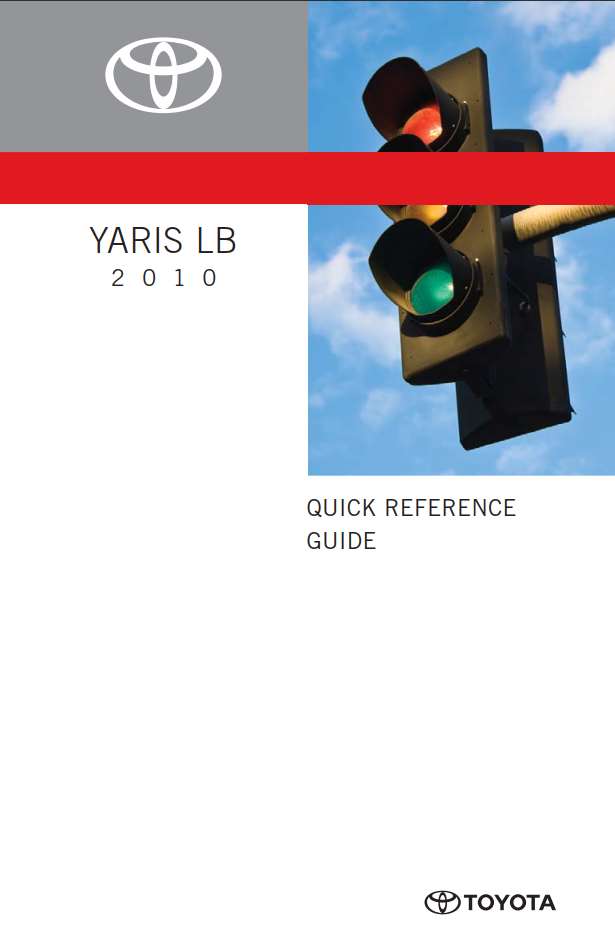 Toyota Yaris Hatchback 2010 Owner's Manual