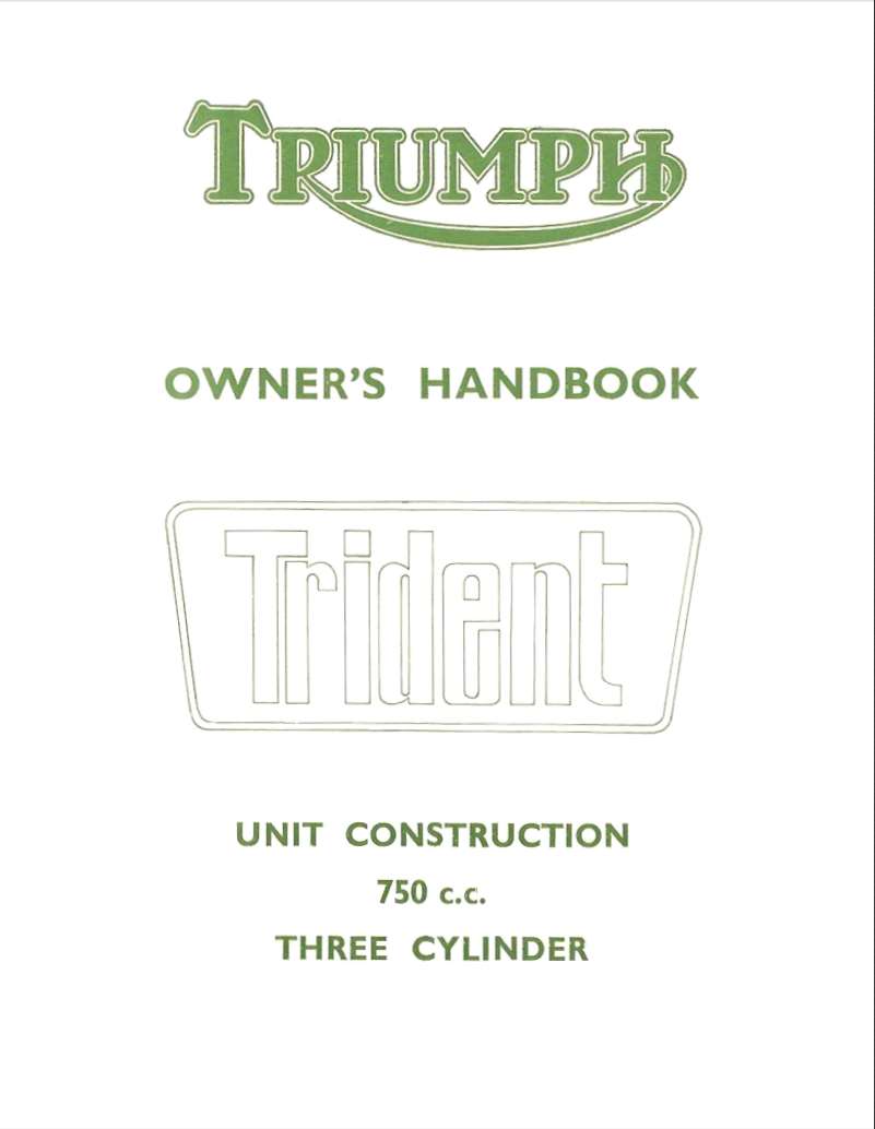 Triumph 750 Owner’s Manual
