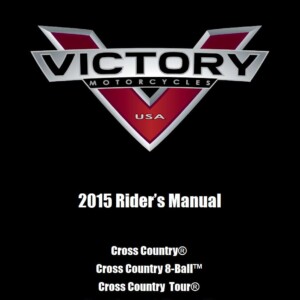 Victory Cross Roads 8Ball, Cross Country Tour 2014 Owner's Manual