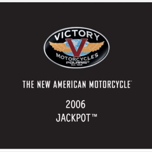 Victory Jackpot 2006 Owner's Manual