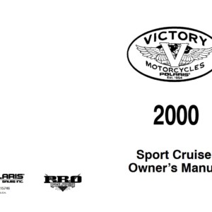 Victory Sport Cruiser 2000 Owner's Manual