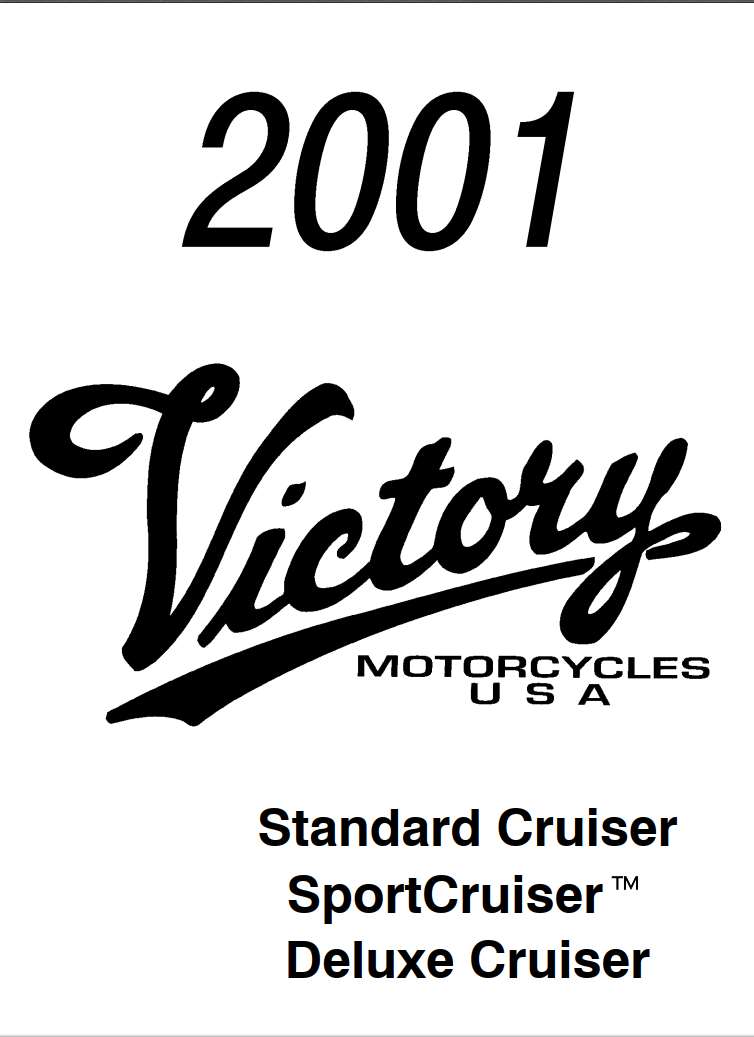 Victory Standard-Sport-Deluxe Cruiser 2001 Owner's Manual