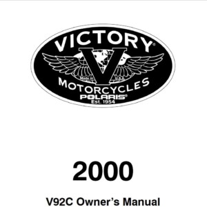 Victory V92C 2000 Owner's Manual