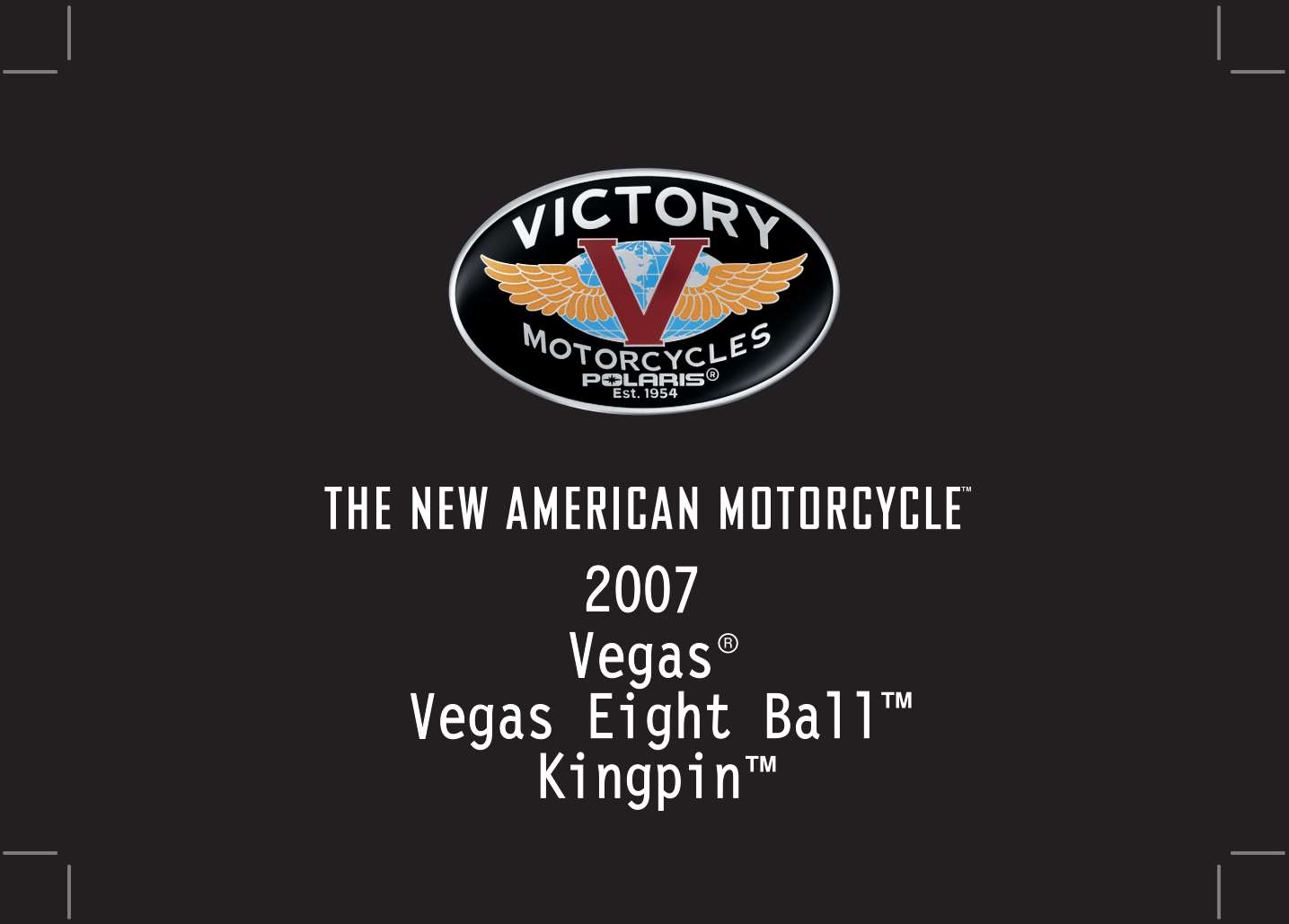 Victory Vegas 8-Ball, Kingpin 2007 Owner's Manual