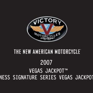 Victory Vegas Jackpot 2007 Owner's Manual